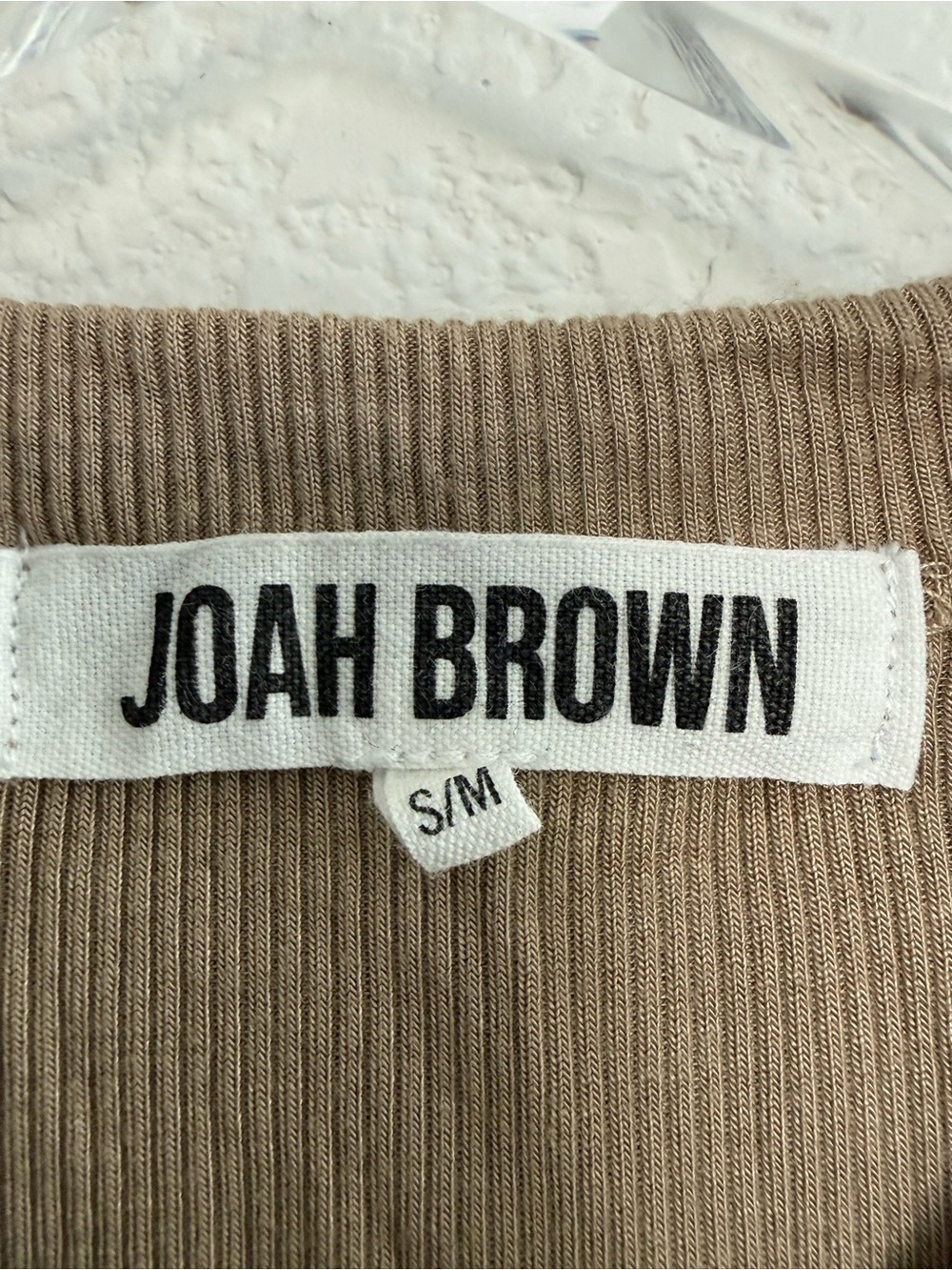 Joah Brown Body Tank Ribbed Cropped Tank Top in Beige - Picture 5 of 8